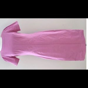 NWOT J. Crew Pink Gathered-sleeve Dress